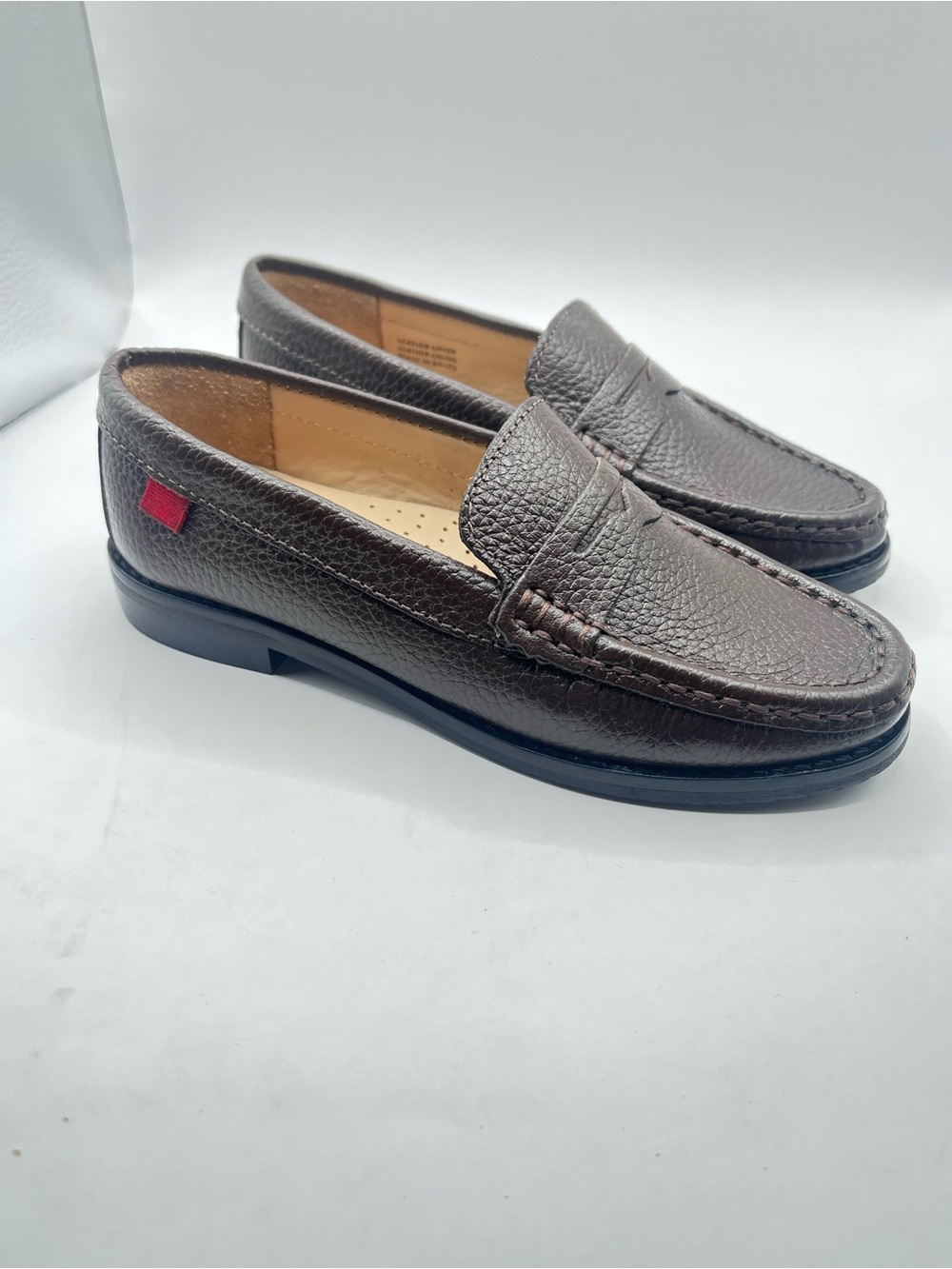 marc joseph New Toddler 12 Brown East Village Pebbled Leather Penny Loafers